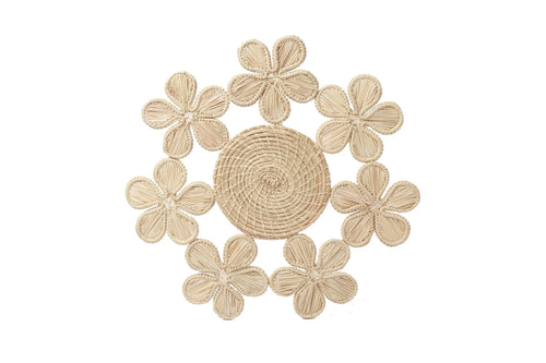 Floral Iraca Trivets - Small Placemat - Best of Colombia