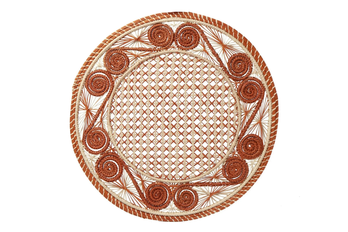 Caramel Tan caracol iraca Placemat - Best of Colombia
