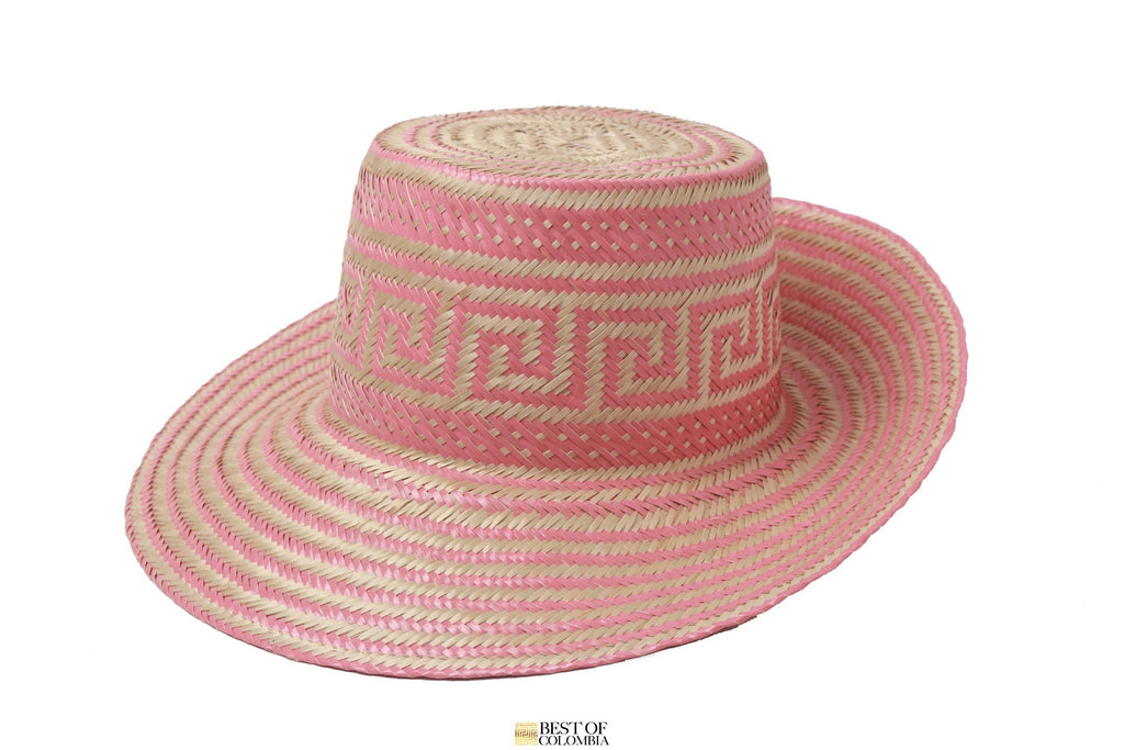 Pink Straw Wayuu Hat - Best of Colombia