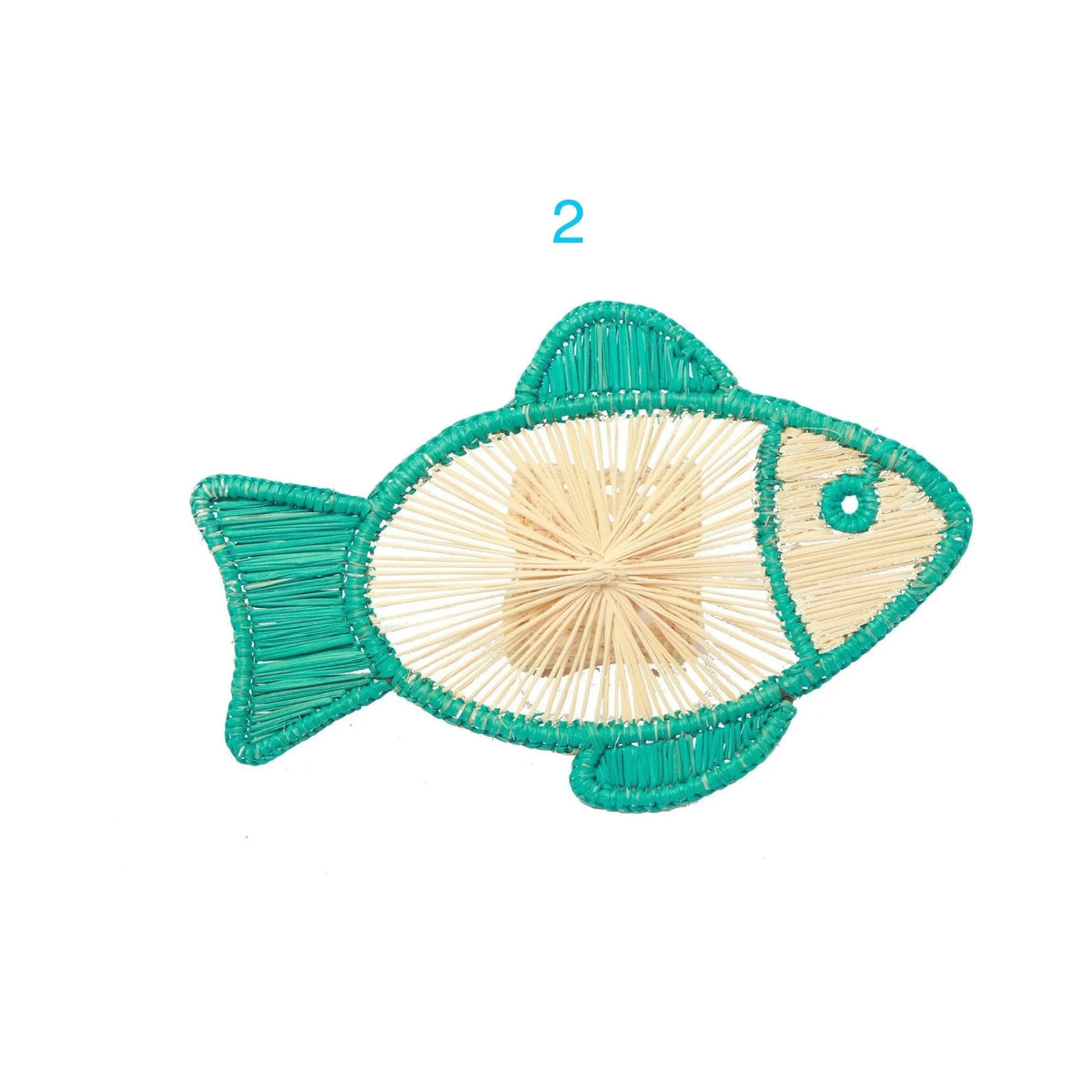 Big Fish Straw Napkin ring - Marina blue - Best of Colombia