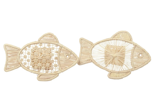 Big Fish Straw Napkin ring - natural - Best of Colombia