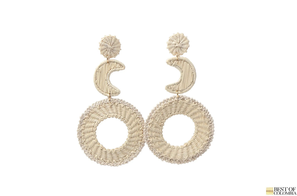 Luna Iraca Earrings - Best of Colombia