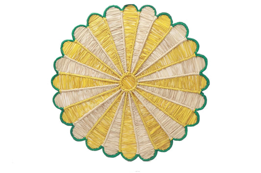 Yellow Sunflower iraca Placemat - 15 inches - Best of Colombia