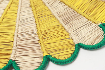 Yellow Sunflower iraca Placemat - 15 inches - Best of Colombia