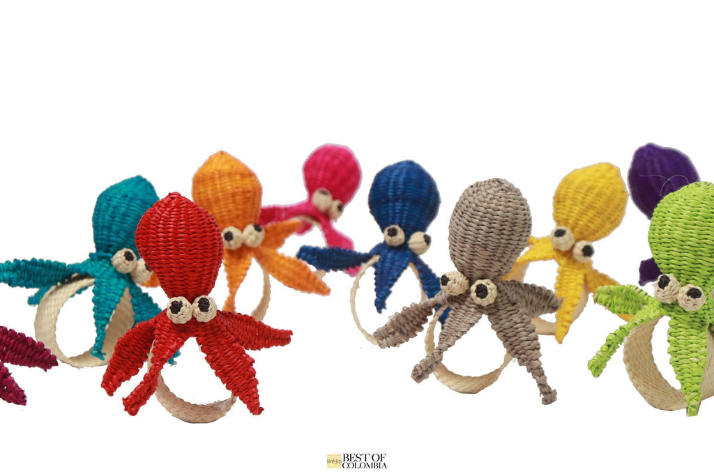 Octopus iraca Napkin ring - Best of Colombia