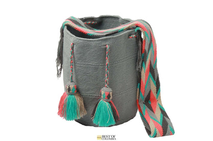 Gray Unicolor Wayuu Bag - Best of Colombia