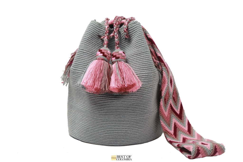 Gray Unicolor Wayuu bag - Best of Colombia