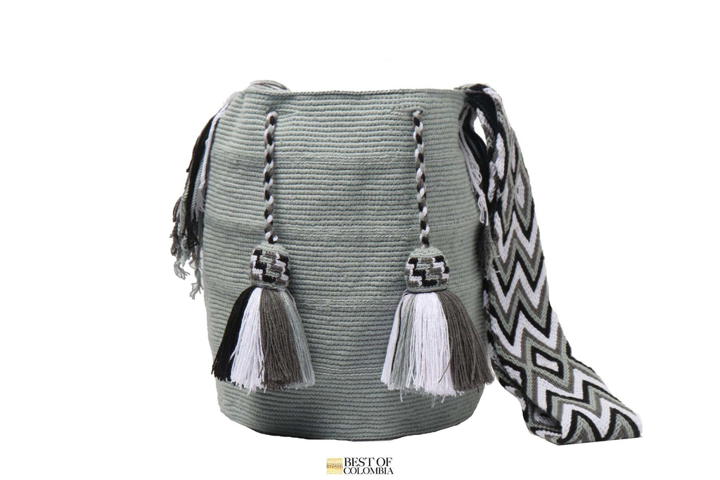 Gray Unicolor Wayuu Bag - Best of Colombia