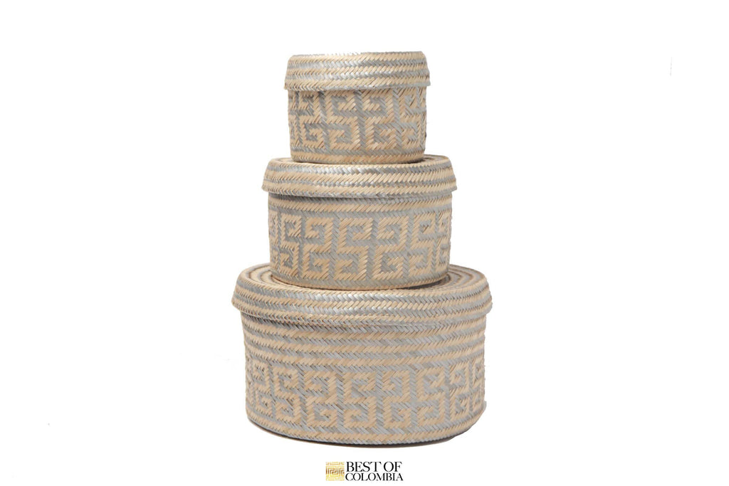 Mawisa palm Baskets - [Set of 3 ] - Best of Colombia