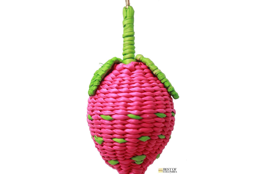 Fuscia Strawberry Earrings - Best of Colombia