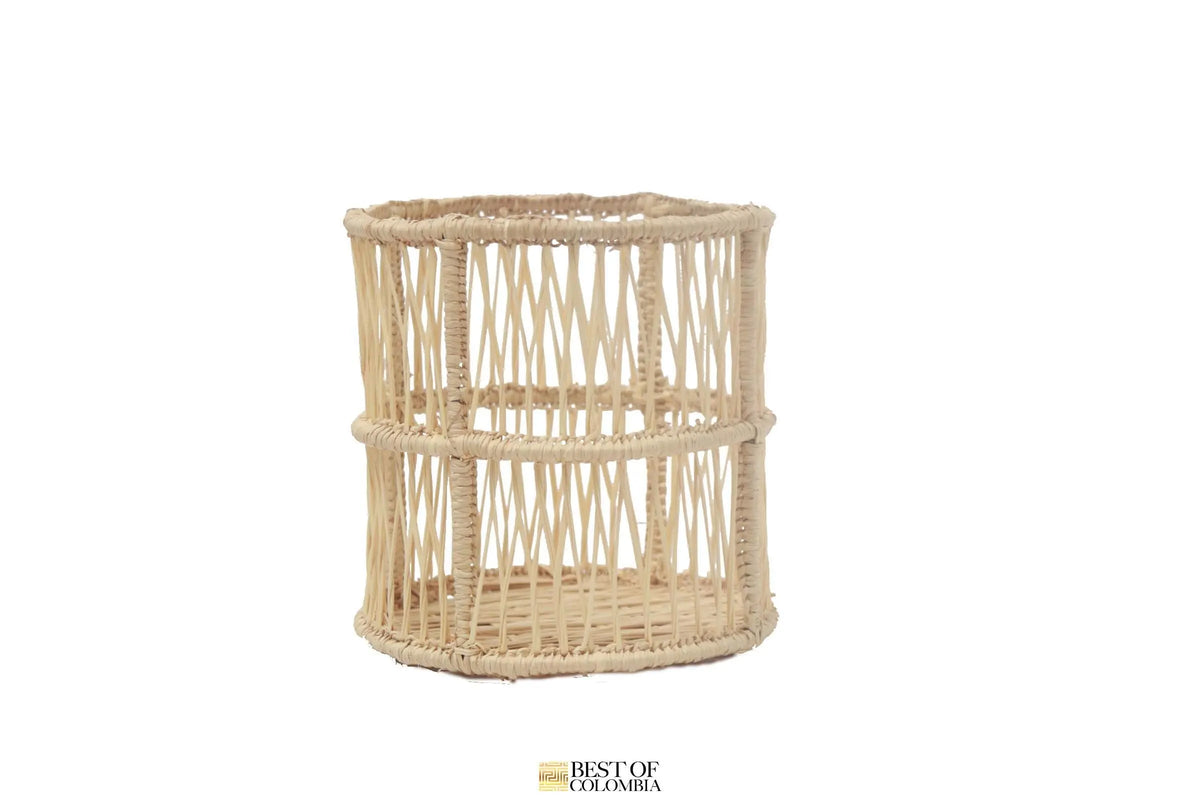 Handwoven iraca Candle/Flower Vases - Best of Colombia