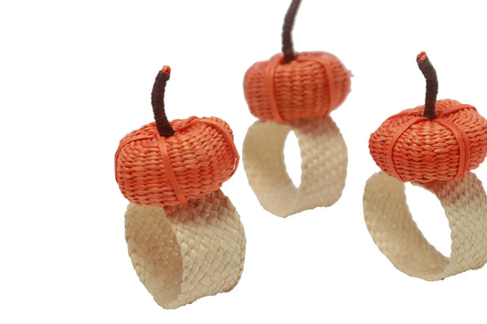 Pumpkin Iraca Napkin Rings - Best of Colombia