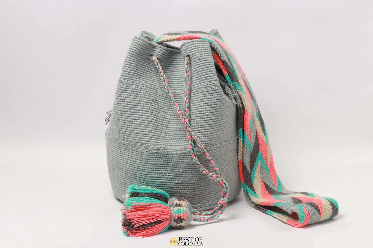 Gray Unicolor Wayuu Bag - Best of Colombia