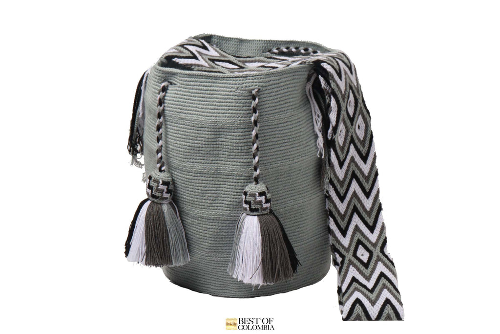 Gray Unicolor Wayuu Bag - Best of Colombia