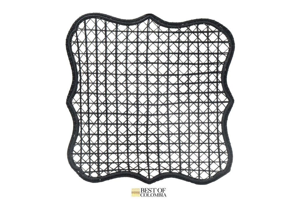 Black Iraca palm Placemat- Holiday Edition - Best of Colombia