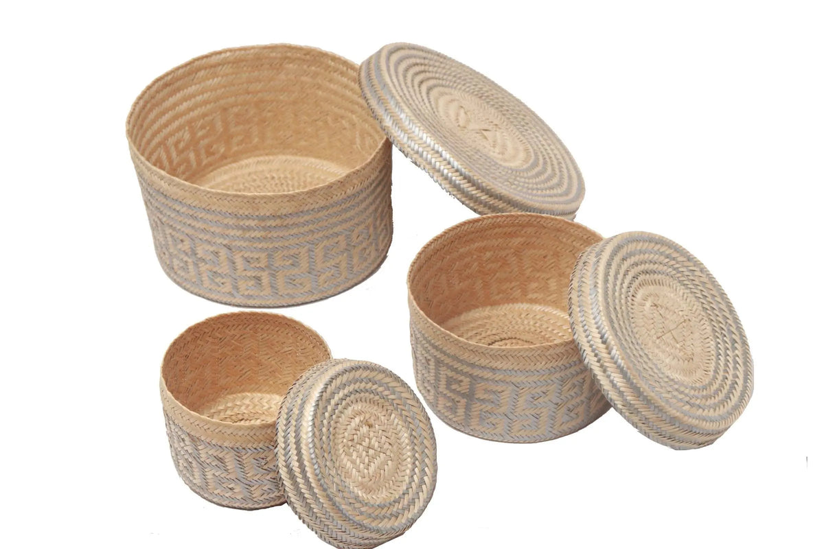 Mawisa palm Baskets - [Set of 3 ] - Best of Colombia