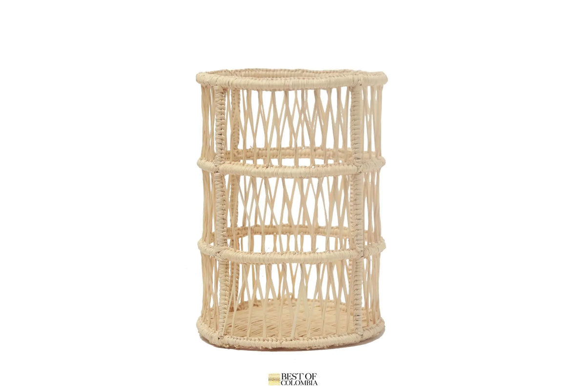 Handwoven iraca Candle/Flower Vases - Best of Colombia