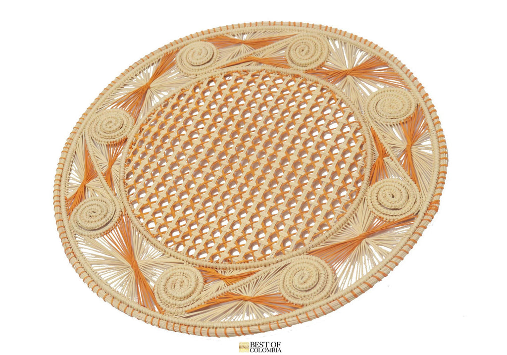 Mustard Caracoli Iraca Placemat - Best of Colombia