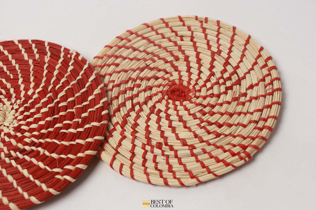 Holiday Edition Iraca palm Coasters - Best of Colombia