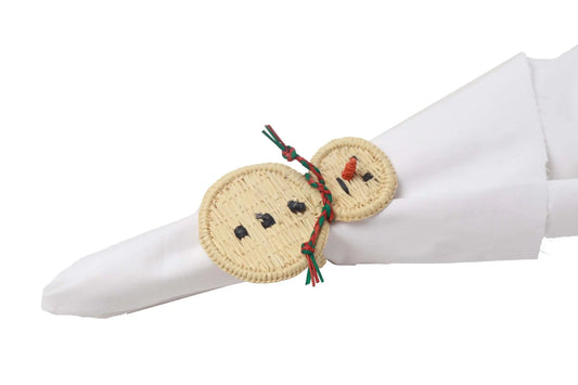 Snow man Iraca Napkin Rings - Holiday Edition - Best of Colombia