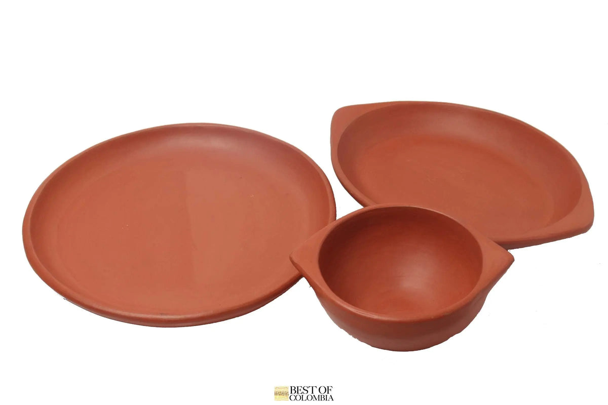 Red Clay Hand pottery Serving Set - Best of Colombia