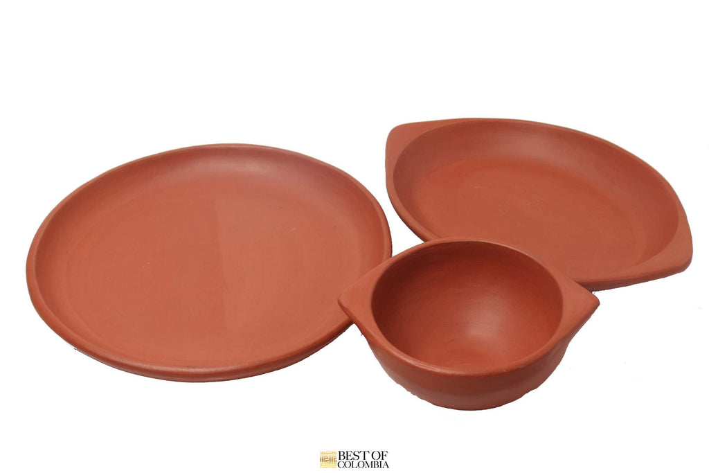 Red Clay Hand pottery Serving Set - Best of Colombia