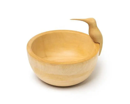 Hummingbird Wooden Bowl - Hand Carved - Best of Colombia