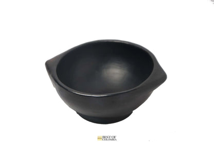 Black Clay Bowl Plate - handmade Pottery - Best of Colombia