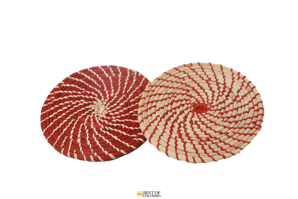 Holiday Edition Iraca palm Coasters - Best of Colombia