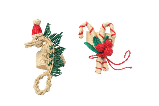 Holiday edition Iraca Napkin Rings - Best of Colombia