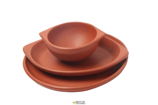 Red Clay Hand pottery Serving Set - Best of Colombia