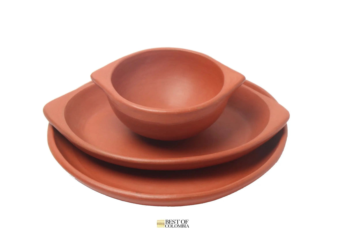 Red Clay Hand pottery Serving Set - Best of Colombia