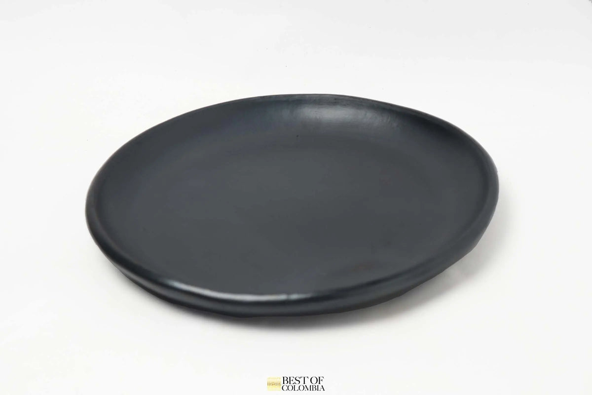 Black Clay Plate - handmade Pottery - Best of Colombia