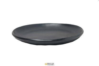 Black Clay Plate - handmade Pottery - Best of Colombia