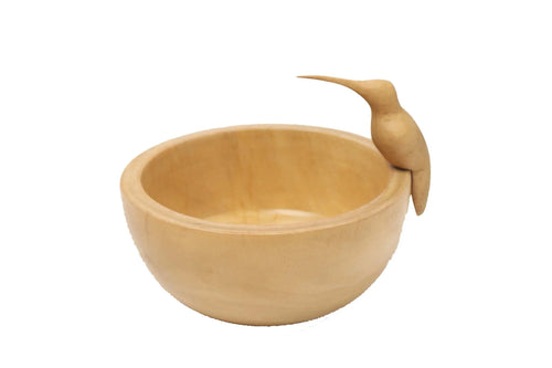 Hummingbird Wooden Bowl - Hand Carved - Best of Colombia