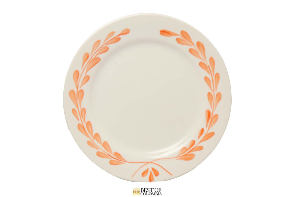 Handmade & Painted Floral Ceramic Plate set 3 Colors - Best of Colombia
