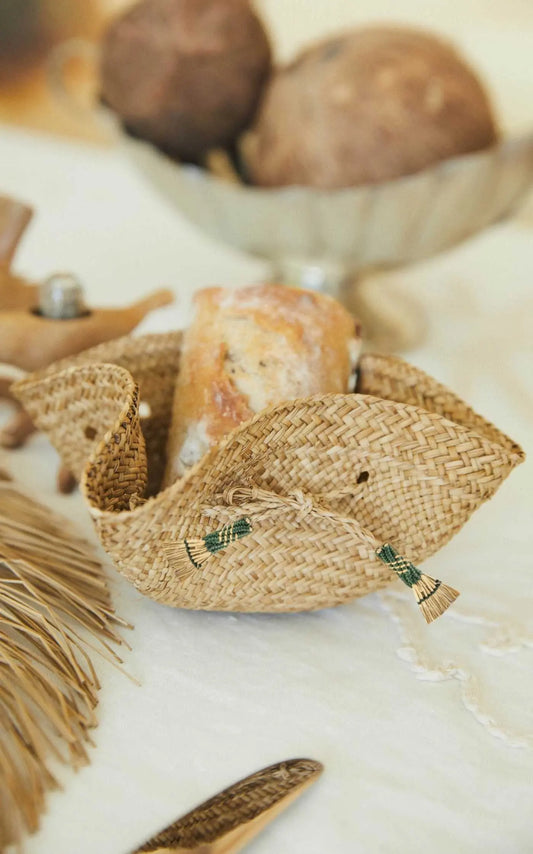 Woven Iraca/Straw Bread Basket - Small & Large - Best of Colombia