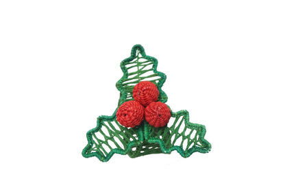 Holly berry Iraca Napkin Rings - Holiday Edition - Best of Colombia