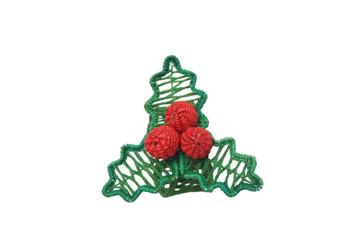Holly berry Iraca Napkin Rings - Holiday Edition - Best of Colombia