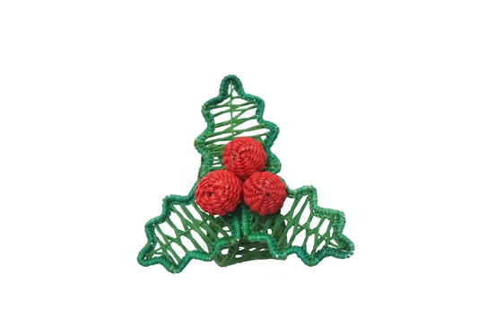 Holly berry Iraca Napkin Rings - Holiday Edition - Best of Colombia