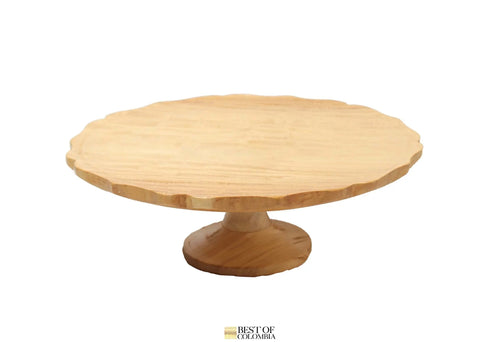 Handcarved Wooden Cake Stand - Best of Colombia