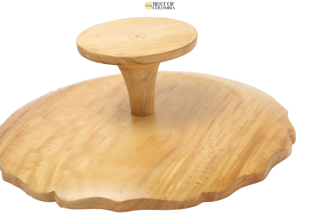 Handcarved Wooden Cake Stand - Best of Colombia
