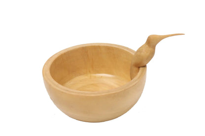 Hummingbird Wooden Bowl - Hand Carved - Best of Colombia