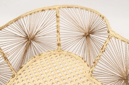 Heart iraca Iraca/Raffia Basket with Golden Thread - Best of Colombia