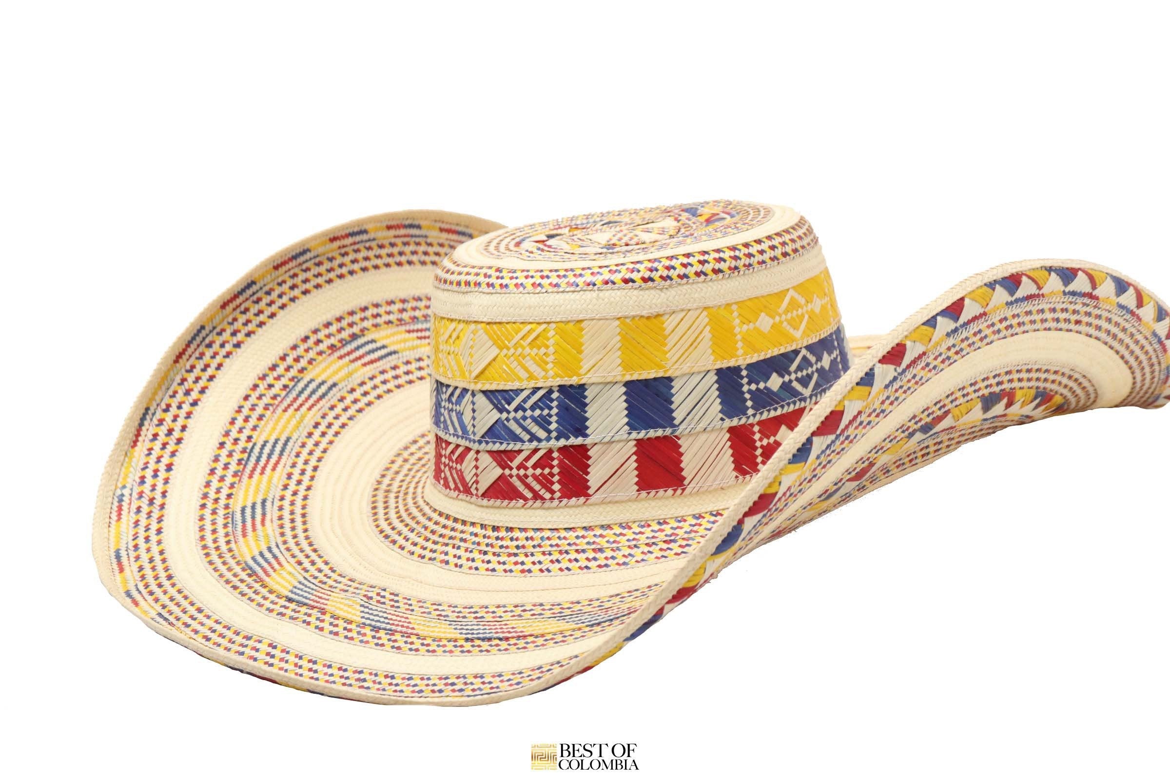Colombia Sombrero Vueltiao Hat - All Sizes - 22-5-23.5 in Medium