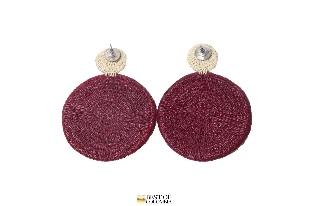 Werregue Burgundy earrings Best of Colombia