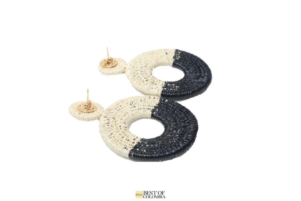 Black & white Werregue earrings Best of Colombia
