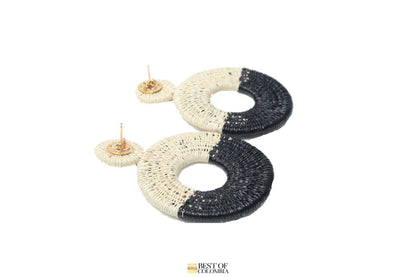 Black & white Werregue earrings Best of Colombia