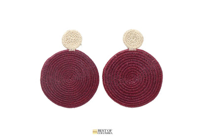 Werregue Burgundy earrings Best of Colombia