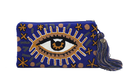 Royal Blue Evil Eye Clutch - Best of Colombia